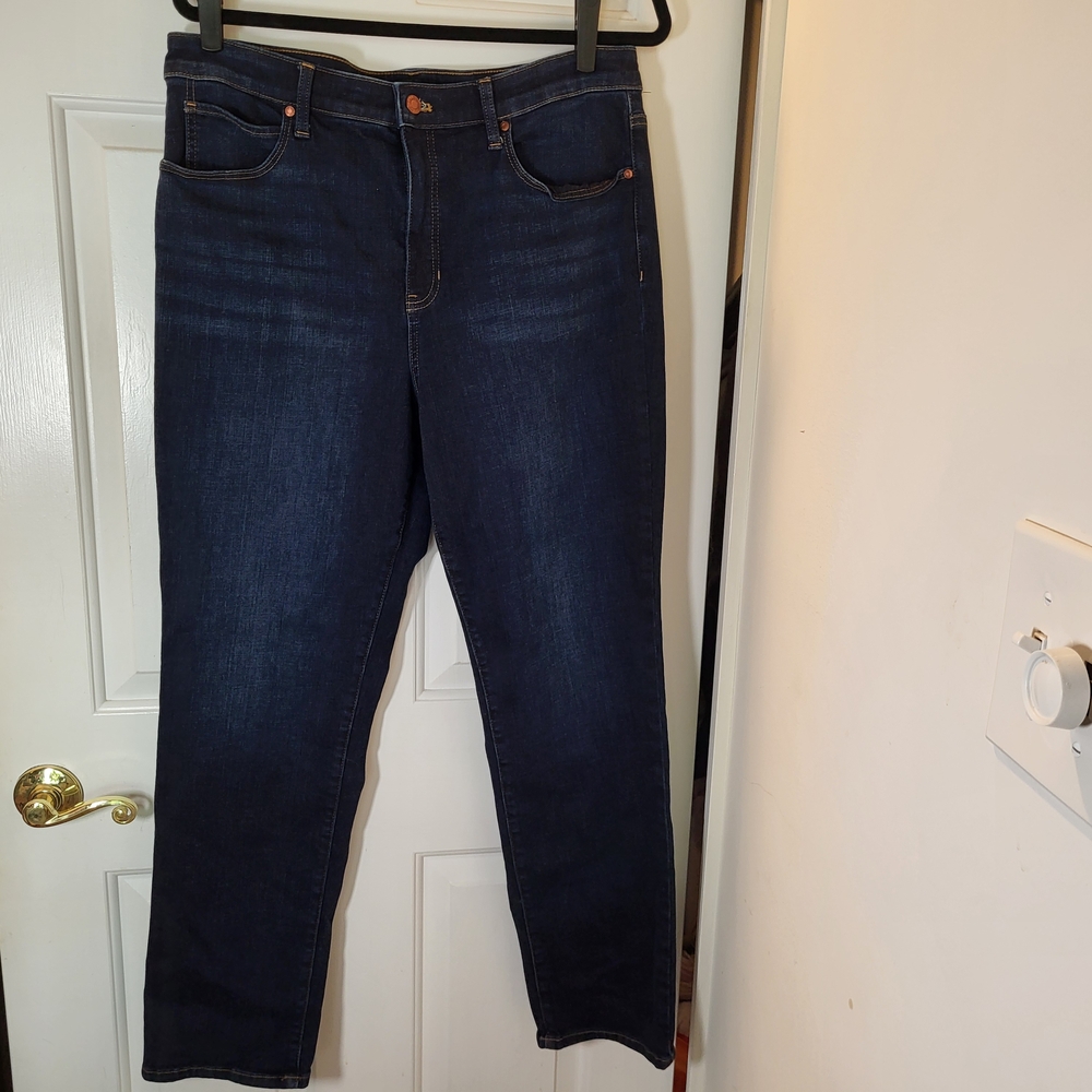 Talbots Blue Straight Leg Jeans Classic Style - 14